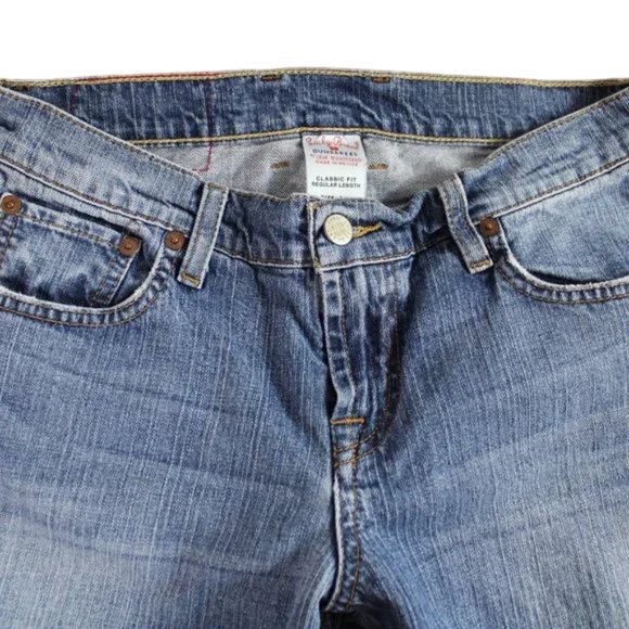 Lucky Brand Josie Classic Fit Medium Blue Wash Red Tag Boot Jeans, Size 6/28 - Picture 4 of 7